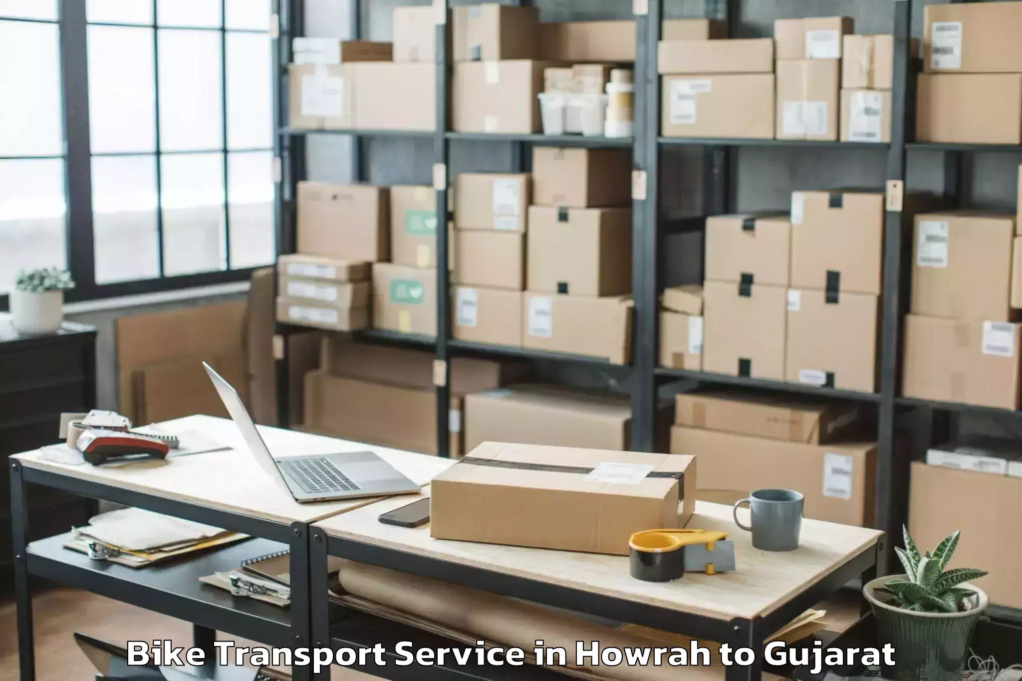 Leading Howrah to Swarnim Gujarat Sports Univers Bike Transport Provider